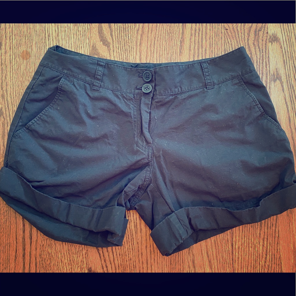 Cuffed Black Shorts